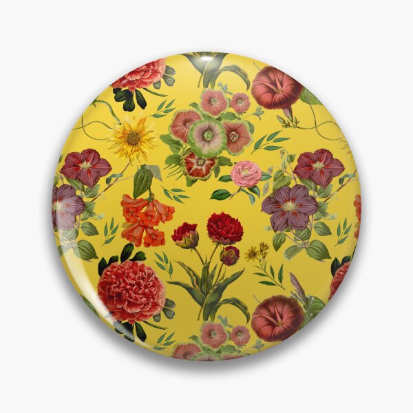Artikelvorschau, Vintage Blumen und Rosen exotischen Sommergarten, botanische Muster, florale Illustration, Vintage gelb Vintage Blumen entworfen und verkauft von ZeinabTaha.