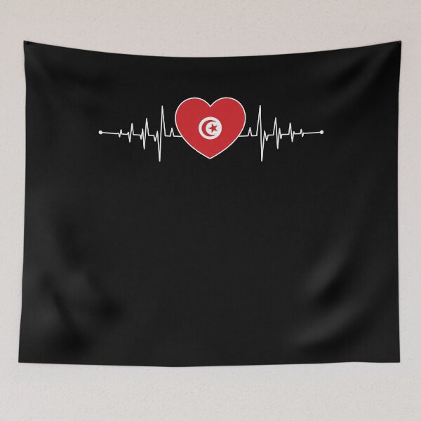 Item preview, Tunisia Heartbeat Tunisian Flag Tunisian Gift Tunisia designed and sold by Lenny Stahl.