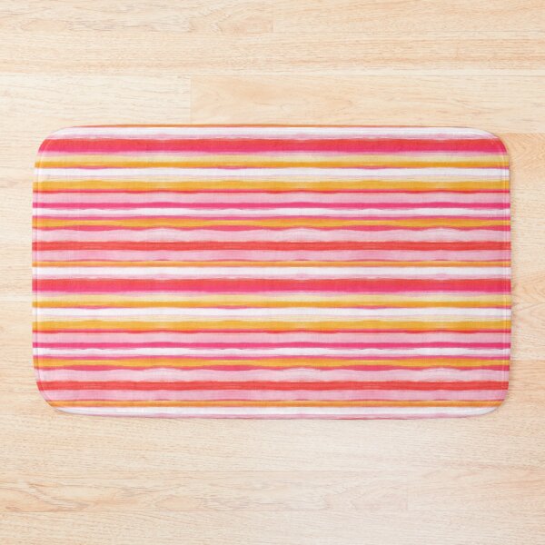 Item preview, Pink and Yellow candy stripes - abstract brushstroke pattern designed and sold by SirenSeventyOne.