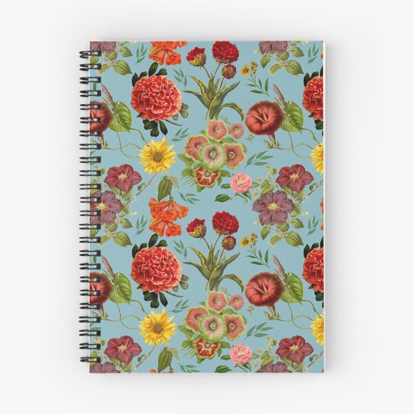 Artikelvorschau, Vintage Blumen und Rosen exotischen Sommergarten, botanische Muster, florale Illustration, Vintage blau Vintage floral entworfen und verkauft von ZeinabTaha.