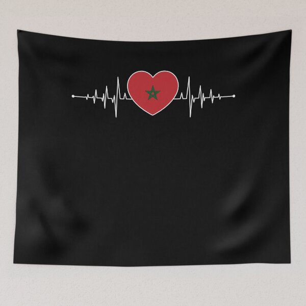 Item preview, Morocco Heartbeat Moroccan Flag Moroccan Gift Morocco designed and sold by Lenny Stahl.