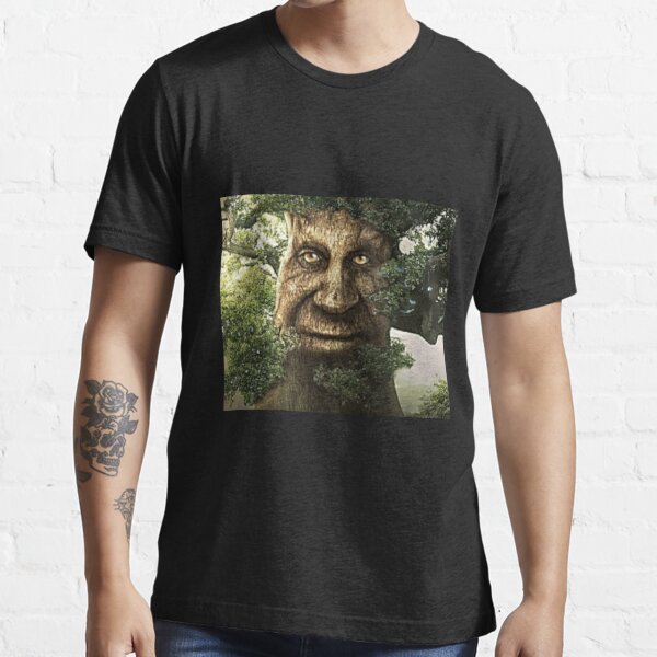 Wise Mystical Tree Face Old Mythical Oak Tree Funny Meme T-Shirt