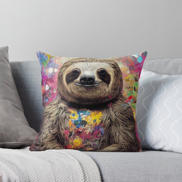 Item preview, Sloth portrait colorful designed and sold by keyd-studio.
