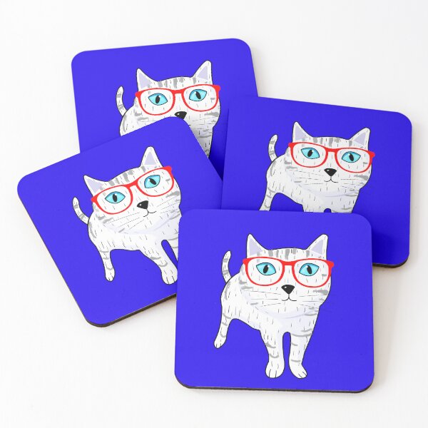 Item preview, funny cat face with funky glasses designed and sold by fernandobos.