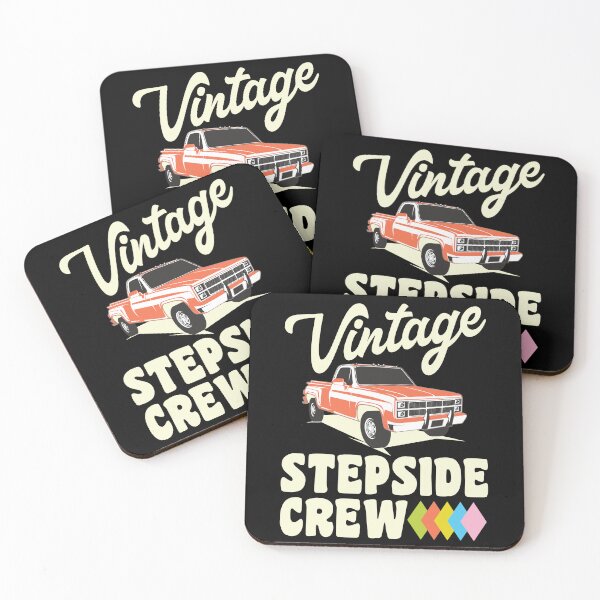 Item preview, Vintage Step Side Pickup Truck Stepside Crew Short Bed Trucks designed and sold by CharJens.