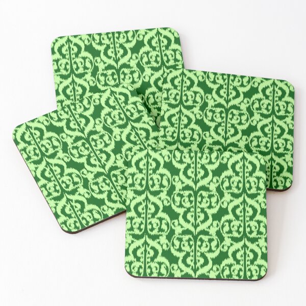 Item preview, Ikat Moorish Damask, Emerald and Light Green designed and sold by Marymarice.