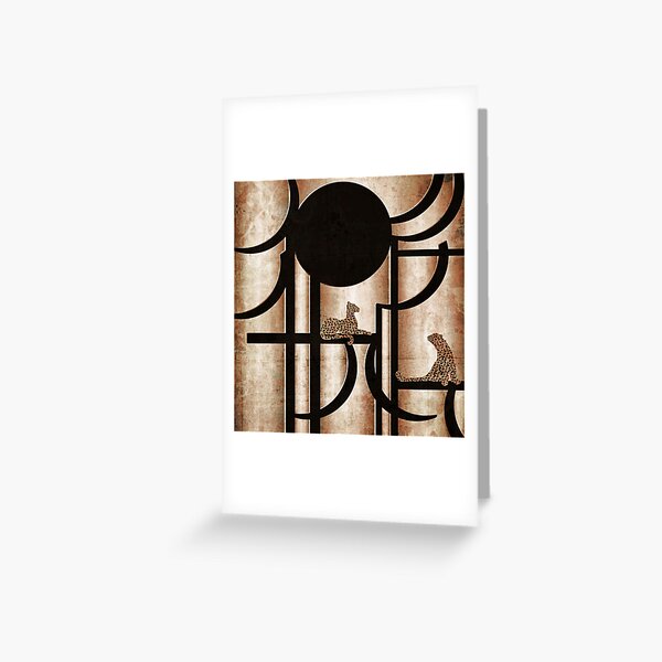 Art Deco Cheeta Print Greeting Card