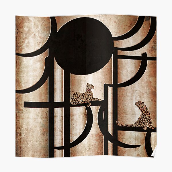Art Deco Cheeta Print Poster