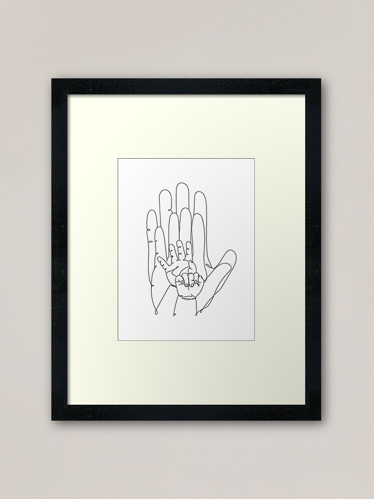 Framed hand drawn top art.