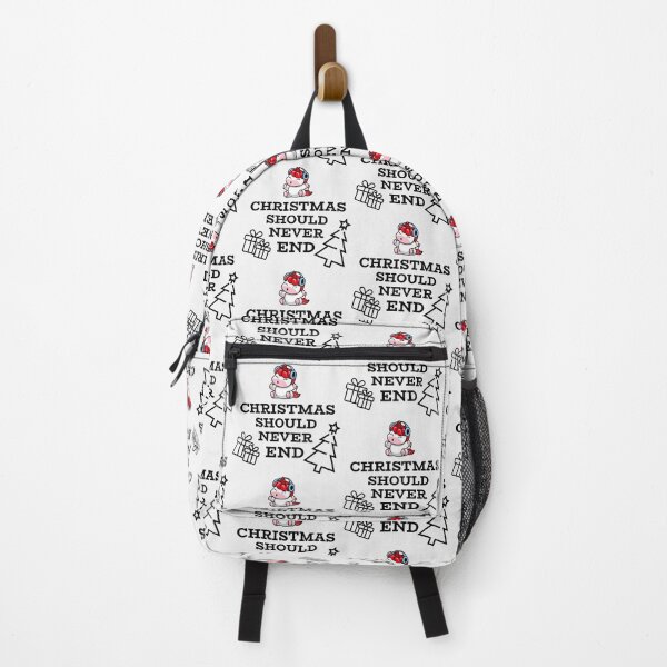 Item preview, Christmas should never end- cute dino listening to music over Christmas tree-black text designed and sold by josephsteez.