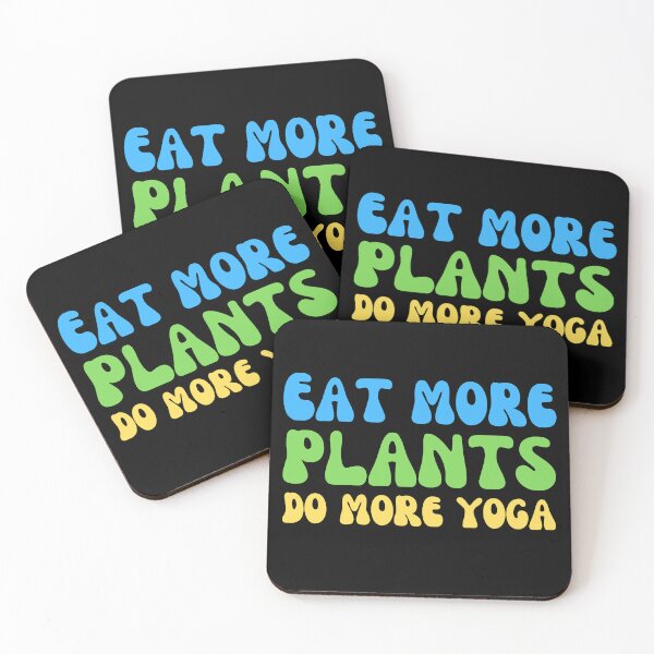 Item preview, eat more plants do more yoga designed and sold by Eriksonshop.