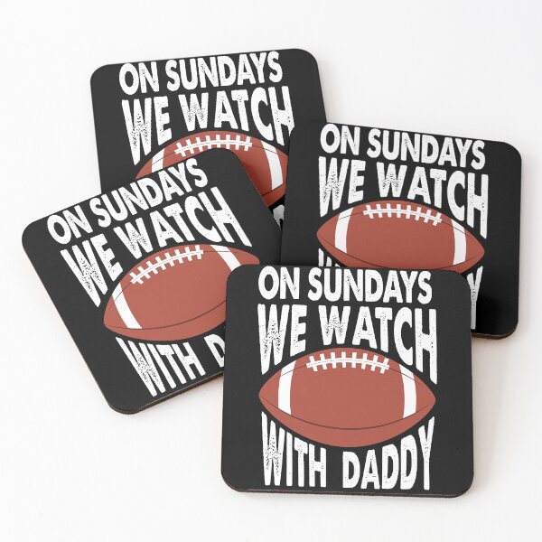 Item preview, On Sundays We Watch With Daddy Funny Family Football Toddler designed and sold by Rhia Store.