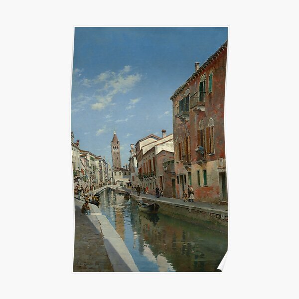 Federico del Campo - Looking East on the Rio di San Barnaba Poster