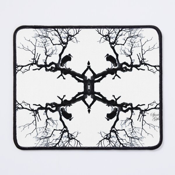 Item preview, High Post Stork Tree Silhouette Black White designed and sold by SpiritGifts.
