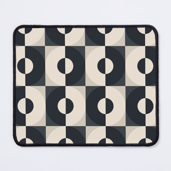 Item preview, Retro Square and Circle Tile Black and White designed and sold by Blue-Banana.