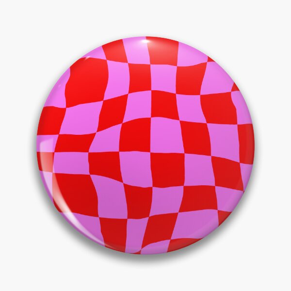 Item preview, Red and Pink Wavy Checker Pattern designed and sold by Julie Erin Designs.