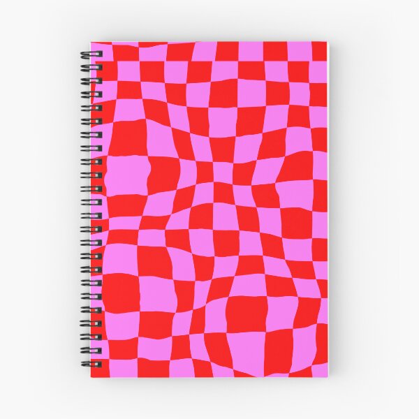 Item preview, Red and Pink Wavy Checker Pattern designed and sold by Julie Erin Designs.