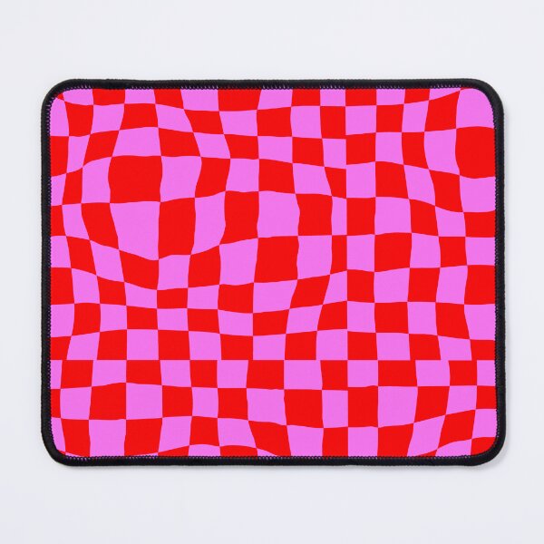 Item preview, Red and Pink Wavy Checker Pattern designed and sold by Julie Erin Designs.