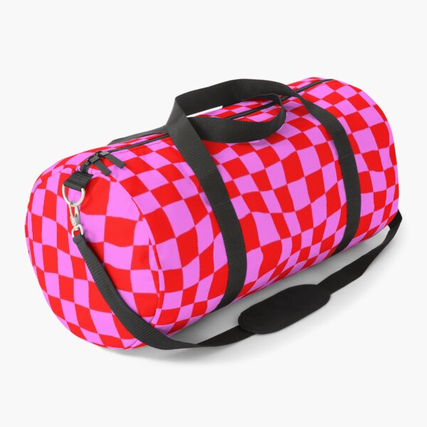 Item preview, Red and Pink Wavy Checker Pattern designed and sold by Julie Erin Designs.
