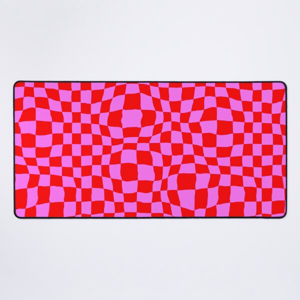 Item preview, Red and Pink Wavy Checker Pattern designed and sold by Julie Erin Designs.