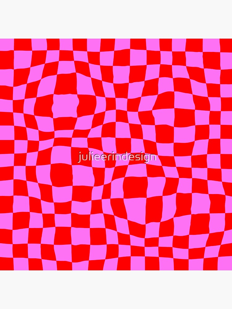 Wavy Pink Checkered Vinyl