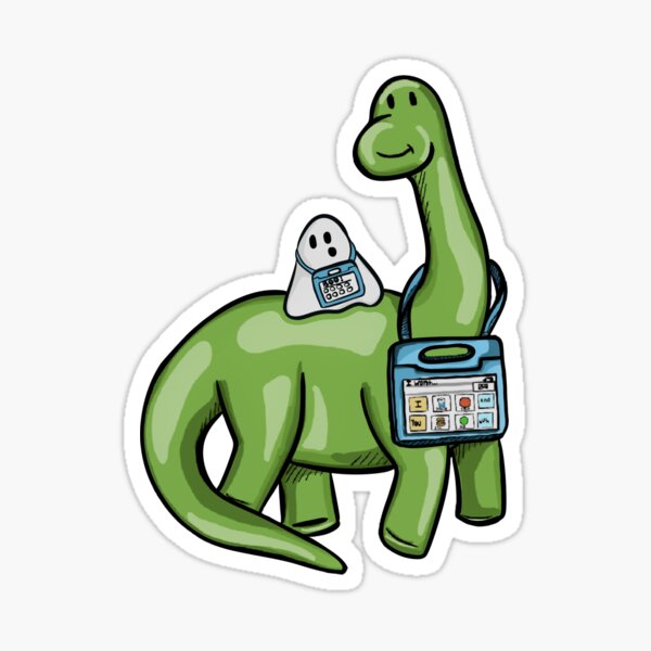 Item preview, Green Dino with AAC Device Halloween Edition designed and sold by InclusiveDinos.