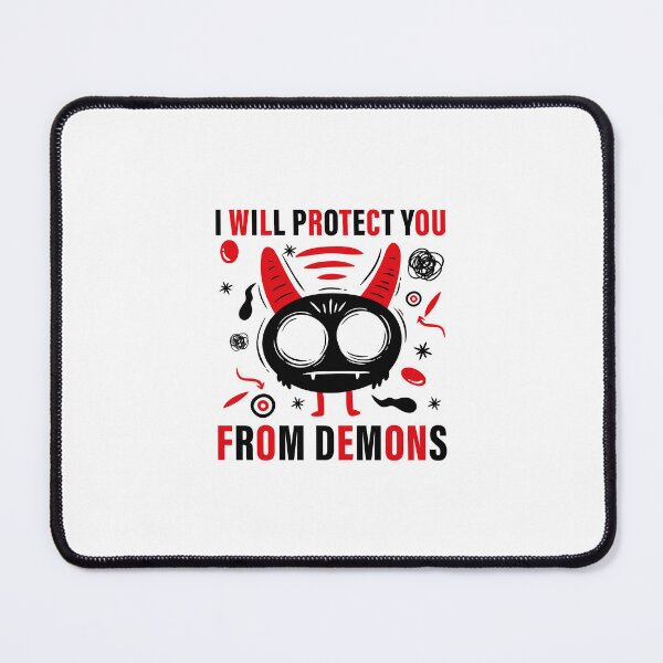 Item preview, I Will Protect You From Demons. Evil, Monsters, Bad, Mom's protection, Dad's protection, Son, Religious, Red, Creepy. designed and sold by Salmaniix.