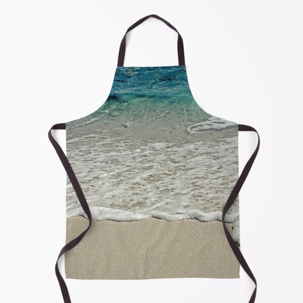 Artikelvorschau, Blauer türkisfarbener Ozean Sommerstrand Schaumige Wellen mit beigem Sand entworfen und verkauft von MyArt23.
