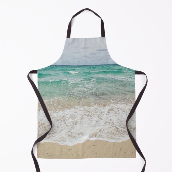 Artikelvorschau, Blauer türkisfarbener Ozean Sommerstrand Schaumige Wellen mit beigem Sand entworfen und verkauft von MyArt23.