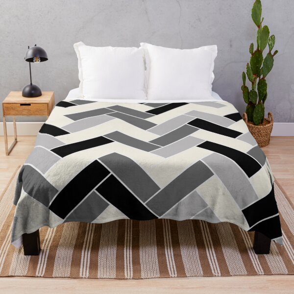 Item preview, Cream Black Gray Herringbone Pattern Pairs Behr 2023 Color of the Year Blank Canvas D.C.-003 designed and sold by ColorOfTheYears.