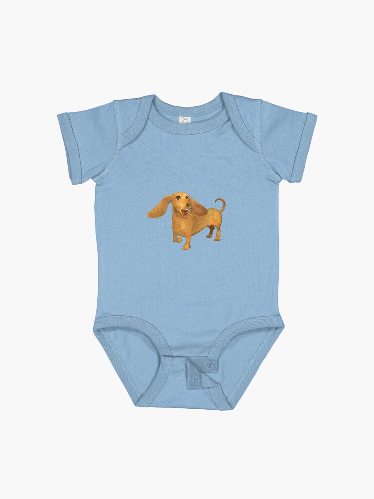 Thumbnail 1 of 2, Baby One-Piece, Jasper The Sled Dog Dachshund designed and sold by MintedProse.
