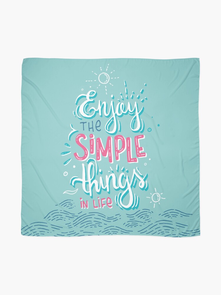 Alternate view of Enjoy the simple things in life - Colorful lettering Scarf