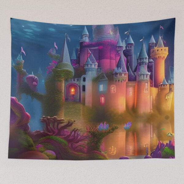 Item preview, Magical Fantasy Castle Under the Sea designed and sold by Caregiverology.