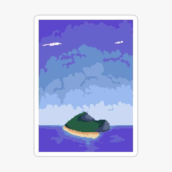 64x64 Vibey Island Palm Tree Sticker for Sale by Ben Foltz