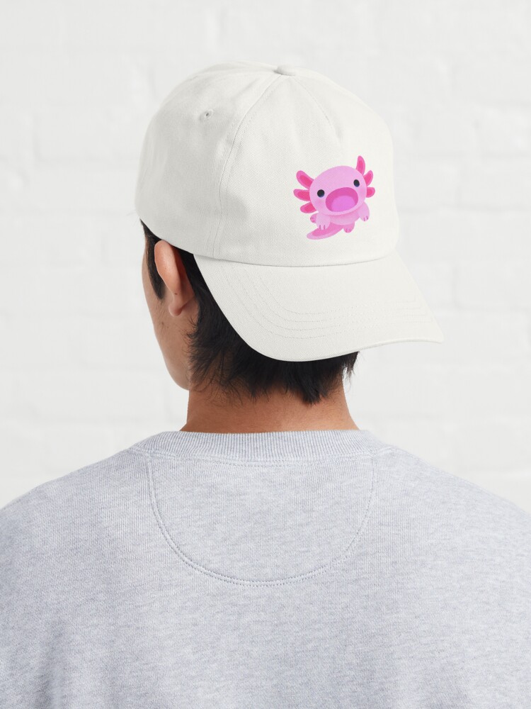 Thumbnail 4 of 7, Cap, Happy axolotl designed and sold by pikaole.