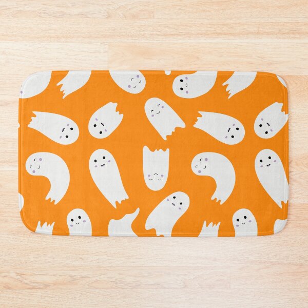 Item preview, Cute Halloween ghost pattern. Smiling flying spirits designed and sold by Eridanka.