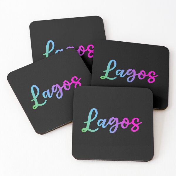 Item preview, Lagos Nigeria - the largest city in Nigeria - rainbow name of city designed and sold by ALLURE-minimal.
