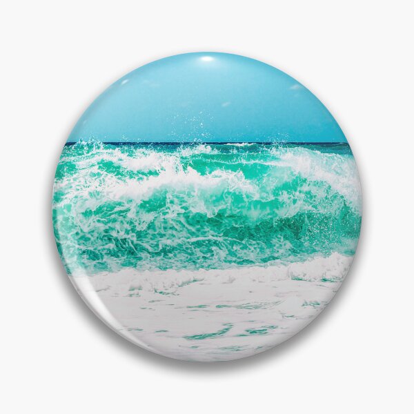 Artikelvorschau, Blau Türkis Ozean Sommer Strand Schaumigen Wellen entworfen und verkauft von MyArt23.