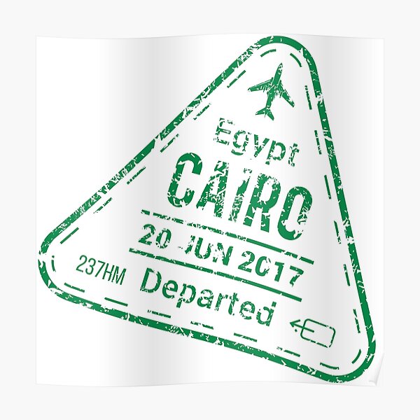 Egypt Cairo Passport Stamp Poster For Sale By Sejmen Redbubble   Poster,504x498,f8f8f8 Pad,600x600,f8f8f8 