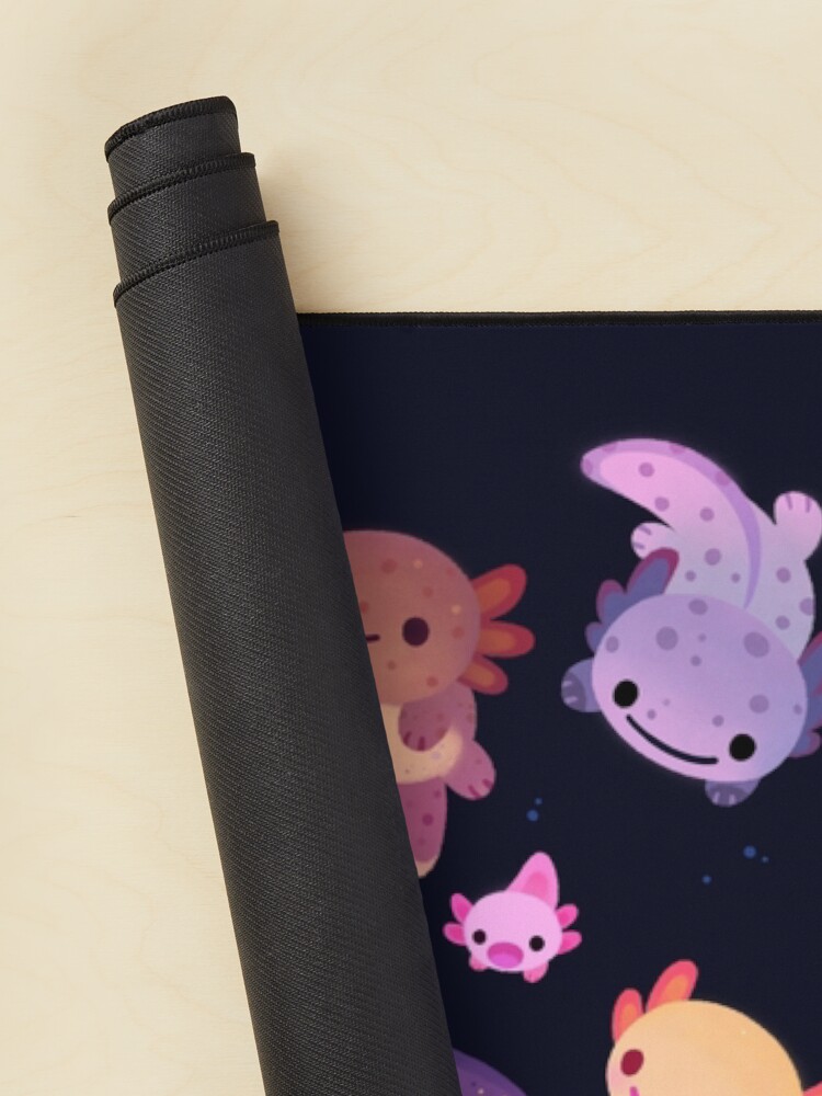 Thumbnail 2 of 5, Mouse Pad, Happy axolotl designed and sold by pikaole.