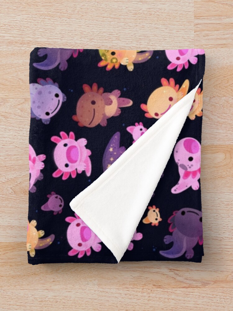 Alternate view of Happy axolotl Throw Blanket