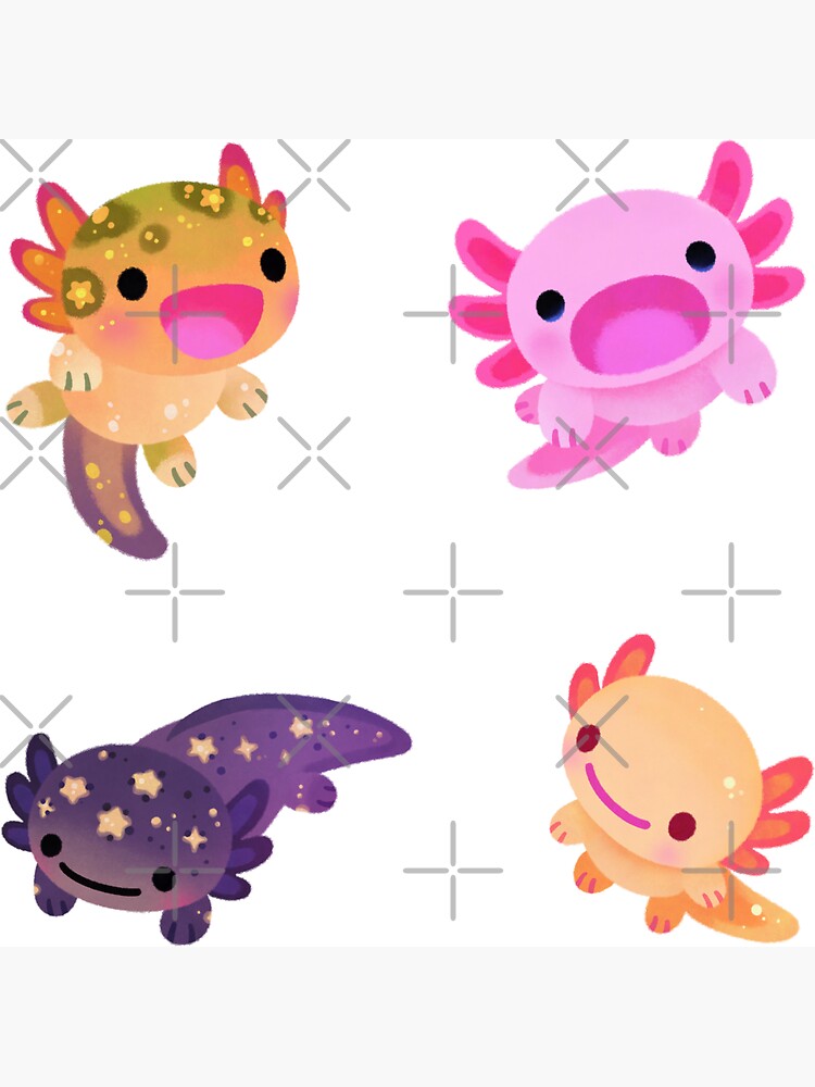 Thumbnail 3 of 3, Magnet, Happy axolotl designed and sold by pikaole.