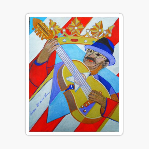 Puerto Rican Cuatro: Ten Strings Sticker