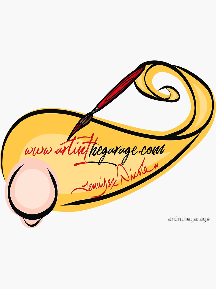 Thumbnail 3 of 3, Sticker, Jennifer Nicole by Art In The Garage designed and sold by artinthegarage.
