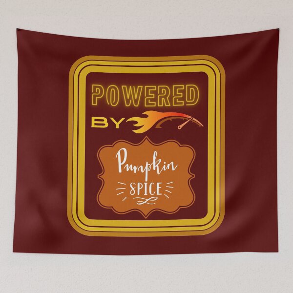Item preview, Powered By Pumpkin Spice - Fall Colors Red designed and sold by Evolved-LovinIt.