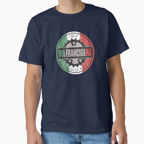 Item preview, Via Francigena Italy Vintage Flag Color Cycling Design designed and sold by CynthiaGraphics.