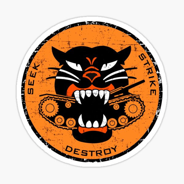 Item preview, US Army - Tank Destroyer Battalions emblem - SEEK STRIKE DESTROY - Grunge Style  designed and sold by pzd501.