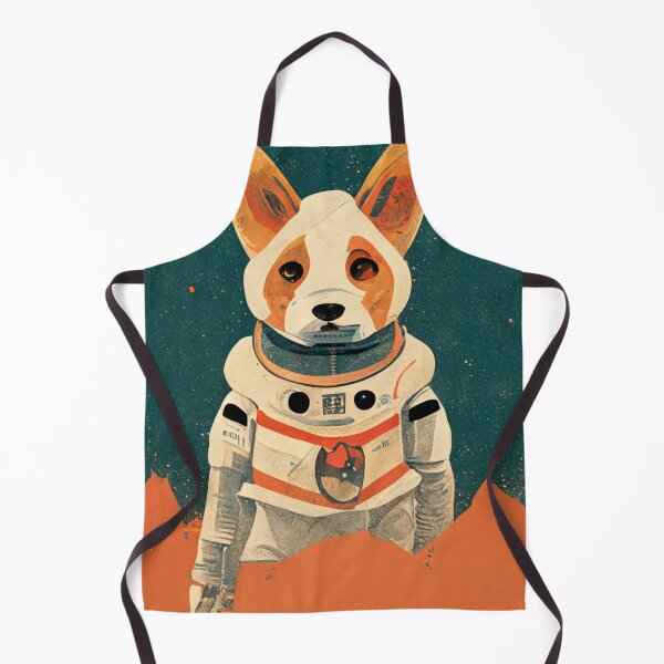 Item preview, Blue and Orange Corgi Dog Astronaut designed and sold by maebella-art.