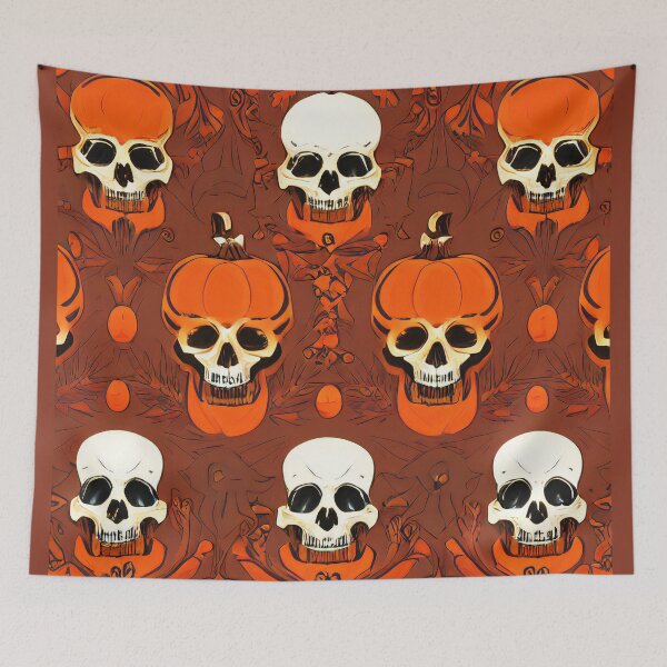 Item preview, Skull - Pumpkin designed and sold by RebelPurpleGirl.