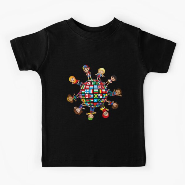 "Kids around the Globe Cultural diversity Flags of the World" Kids T ...